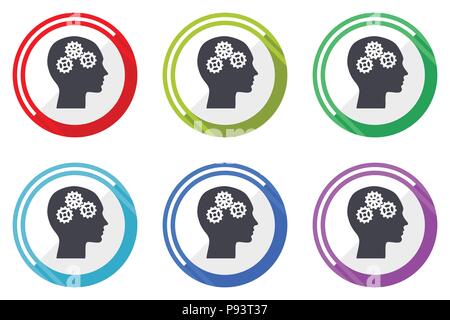Leiter web Vector Icons, bunte runde Design editierbare internet Buttons in eps 10 für Webdesign und Smartphone applicatios eingestellt Stock Vektor