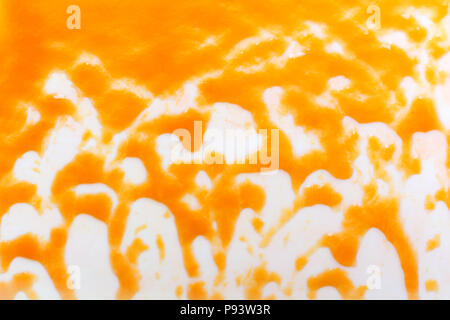 Orange Konfitüre Textur auf Makro. Stockfoto