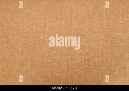 Textur von Flachs Leinen Stoff closeup als Background Stockfoto