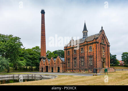 Externe Ansicht des Ryhope Motoren Museum einen Grad 2* aufgeführten ehemaligen dampfbetriebene Wasser Pumpstation im Jahre 1868 erbaut, um Wasser zu Sunderland zu liefern Stockfoto