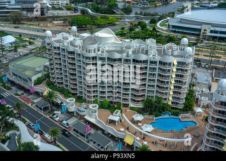 Broadbeach Australien - März 13, 2018: Luxus Hotel. Broadbeach ist ein Vorort in der Stadt der Gold Coast, Queensland, Australien. Bei der Volkszählung 2011, Broa Stockfoto