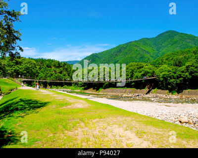 Brücke von Shirakawa gehen in Japan Stockfoto