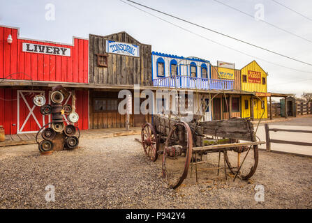 Historische Seligman Depot auf der Route 66 liegt Stockfoto