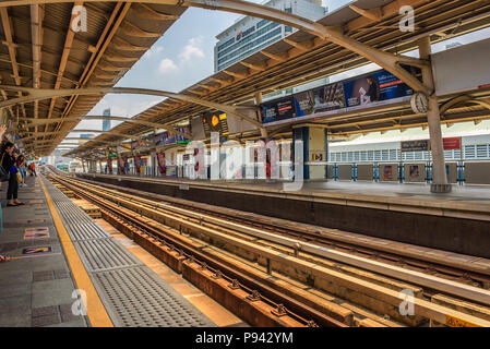 National Stadium Skytrain Station in Bangkok. Stockfoto