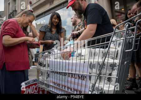 Anti-Trump Protest in London, Großbritannien, am 13. Juli 2018. Stockfoto
