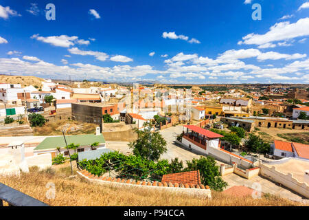 Cave House Nachbarschaft in Guadix, Provinz Granada, Spanien Stockfoto