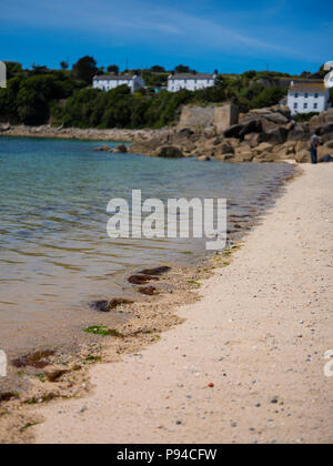 Porthcressa Strand, Isles of Scilly. Stockfoto