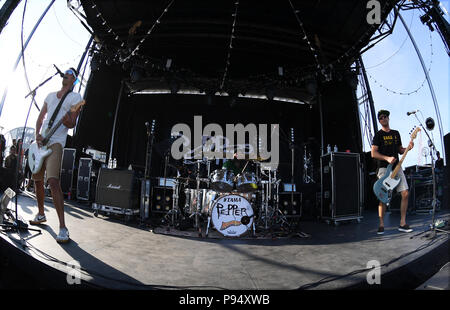 Portsmouth, Virginia, USA. 13. Juli 2018. Pfeffer bringt einige amerikanische Reggae in die Union Bank und Vertrauen Pavillion in Portsmouth, Virginia am 13. Juli 2018. © Jeff Moore 2018 Credit: Jeff Moore/ZUMA Draht/Alamy leben Nachrichten Stockfoto