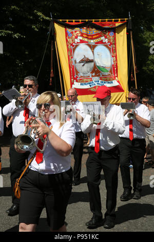 Durham, Großbritannien. 14. Juli 2018. Durham Bergleute Gala Stockfoto