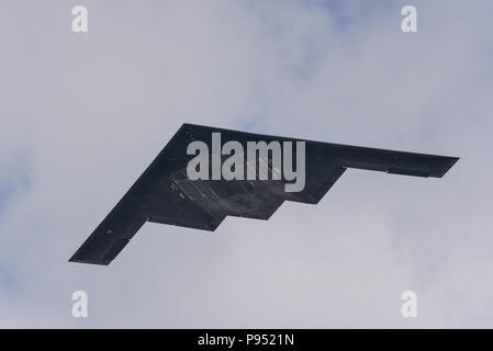 Northrop Grumman B-2 Spirit Stealth Bomber im Royal International Air Tattoo, RIAT 2018, RAF Fairford. Stockfoto