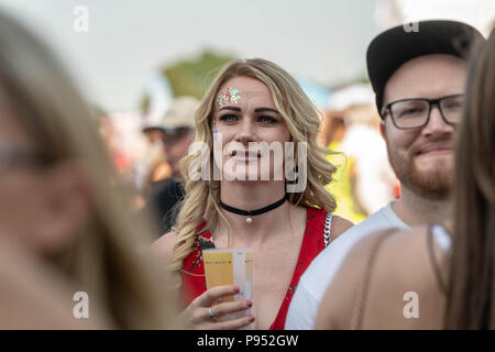 Brentwood Essex, 14. Juli 2018 Brentwood Music Festival 2018 im Brentwood Zentrum ein Fan von Ian Davidson/Alamy leben Nachrichten Stockfoto