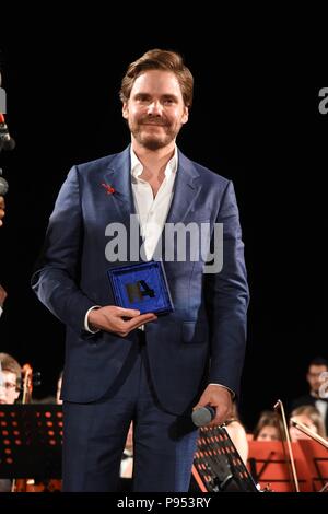 Taormina, Italien. 13. Juli 2018. Taormina: Kinematographische Nationen Award Abend. Foto: Credit: Unabhängige Fotoagentur/Alamy leben Nachrichten Stockfoto