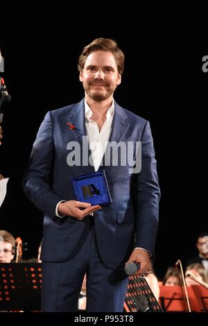 Taormina, Italien. 13. Juli 2018. Taormina: Kinematographische Nationen Award Abend. Foto: Credit: Unabhängige Fotoagentur/Alamy leben Nachrichten Stockfoto