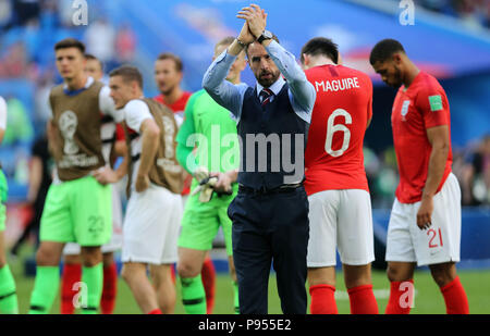 St. Petersburg, Russland. 14. Juli 2018. Gareth Southgate (ENG) Fußball: FIFA WM 2018 Russland Platz 3 Fußball Match zwischen Belgien 2-0 England bei Sankt Petersburg Stadion in St. Petersburg, Russland. Quelle: LBA/Alamy leben Nachrichten Stockfoto