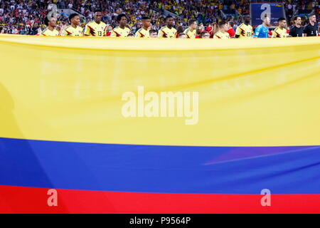 Moskau, Russland. 3. Juli 2018. Kolumbien team Gruppe Line-up (COL) Fußball / Fussball: FIFA WM Russland 2018 Match zwischen Kolumbien 1-1 England an der Spartak Stadium in Moskau, Russland. Credit: MUTSU KAWAMORI/LBA/Alamy leben Nachrichten Stockfoto