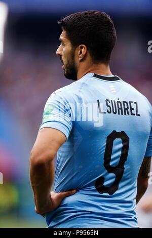 Nizhnij Novgord, Russland. 6. Juli, 2018. Luis Suarez (uru) Fußball / Fussball: FIFA WM Russland 2018 Match zwischen Uruguay 0-2 Frankreich am Stadion in Nizhnij Nizhnij Novgord Novgord, Russland. Credit: MUTSU KAWAMORI/LBA/Alamy leben Nachrichten Stockfoto