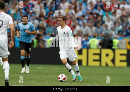 Nizhnij Novgord, Russland. 6. Juli, 2018. Antoine Griezmann (FRA) Fußball / Fussball: FIFA WM Russland 2018 Match zwischen Uruguay 0-2 Frankreich am Stadion in Nizhnij Nizhnij Novgord Novgord, Russland. Credit: MUTSU KAWAMORI/LBA/Alamy leben Nachrichten Stockfoto