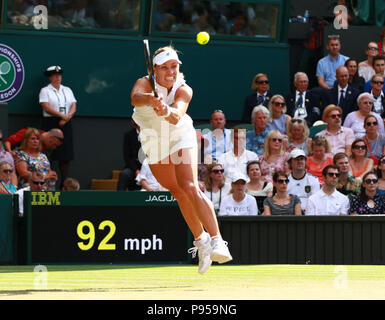 London, Großbritannien. 14. Juli 2018. Angelique Kerber. Meine Damen Finale Tag, Tag 12 Wimbledon Tennis Die Meisterschaften, Wimbledon, London, am 14. Juli 2018. Credit: Paul Marriott/Alamy leben Nachrichten Stockfoto