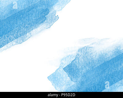 Abstrakt Blau Frame Vorlage farbenfrohen Aquarell Pinsel malen Hintergrund. Stockfoto