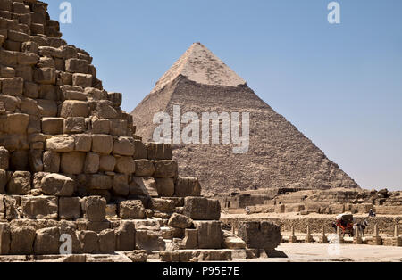 Pyramide des Chephren in Gizeh, Ägypten Stockfoto