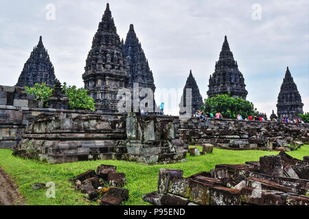 Hindu-Tempel von Prambanan Stockfoto