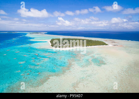 Antenne von Palmerston Island, Cook Inseln Stockfoto