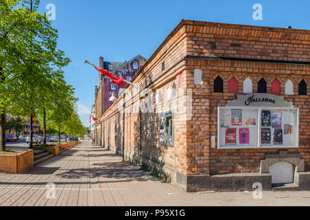 Kulturelle block Hallarna (Hallen) in Norrköping, Schweden. Dieses alte wolle Werk aus dem Jahr 1895 hat sich zu einem Zentrum für kulturelle Aktivitäten. Stockfoto