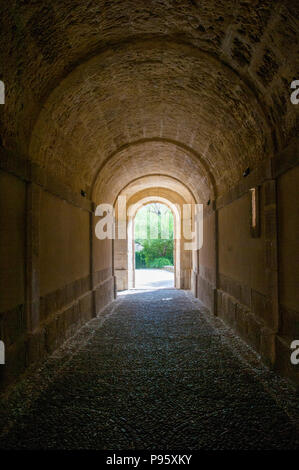 Passage. Santa Maria del Paular Kloster, Valladolid, Provinz Madrid, Spanien. Stockfoto