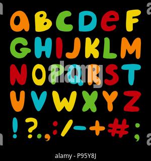 Vektor Hand gezeichnet englischen Alphabet Stock Vektor