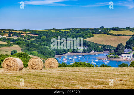 Blick auf St Mawes von St Anthony in der roseland Halbinsel cornwall Sommer Stockfoto