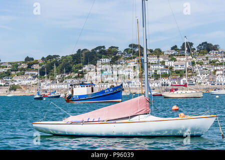 Boote auf dem Falmouth St Mawes cornwall Großbritannien Stockfoto