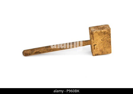 Handwerkzeug. Ein holzhammer ist ein Tischler Hammer. Verwendet mit Meißel und Meißel zu arbeiten Stockfoto