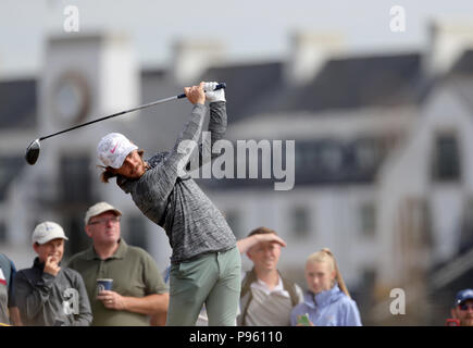 Tommy Fleetwood während der Vorschau Tag der offenen Meisterschaft 2018 bei Carnoustie Golf Links, Angus. Stockfoto