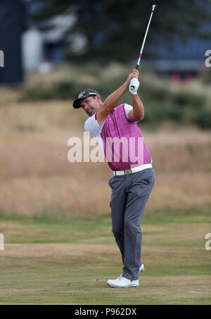 Padraig Harrington während der Vorschau Tag der offenen Meisterschaft 2018 bei Carnoustie Golf Links, Angus. Stockfoto