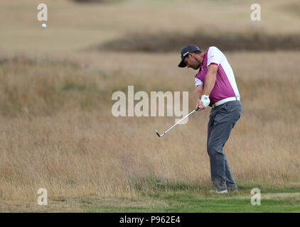 Padraig Harrington während der Vorschau Tag der offenen Meisterschaft 2018 bei Carnoustie Golf Links, Angus. Stockfoto