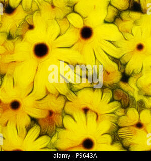 Gelbe Blumen abstrakte Komposition Stockfoto