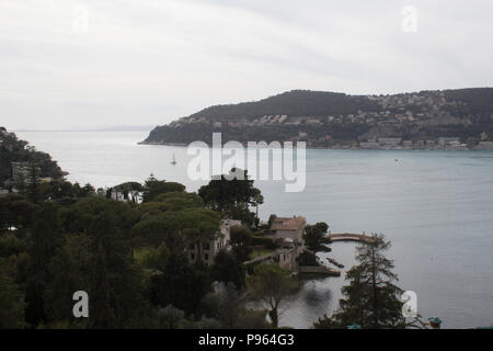 Blick von der Villa Ephrussi de Rothschild St-Jean-Cap-Ferrat Stockfoto