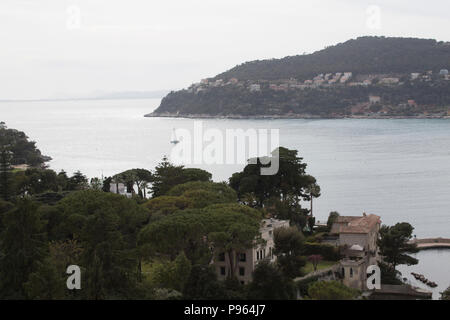 Blick von der Villa Ephrussi de Rothschild St-Jean-Cap-Ferrat Stockfoto