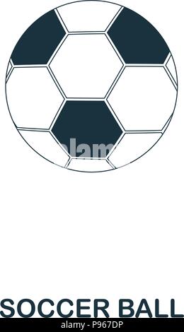 Fußball-Symbol. Premium Style Icon Design. UI. Abbildung: Fußball-Symbol. Piktogramm isoliert auf Weiss. Bereit in den Bereichen Web Design, Apps nutzen, weich Stock Vektor