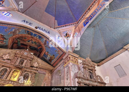 Mittel- und Brief retables restauriert. Purisima Concepcion de la Virgen Maria-Immaculate Empfängnis der Jungfrau Maria Pfarrkirche oder Bacla Stockfoto