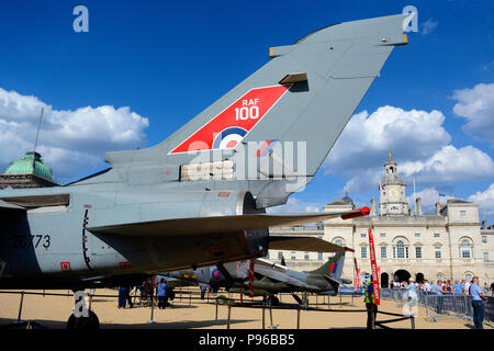 RAF 100 Anzeige auf Horse Guards Parade Stockfoto