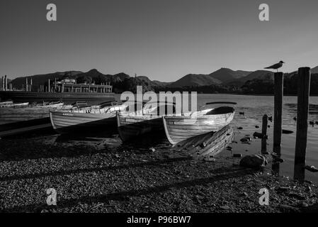 Monochrome derwentwater Stockfoto