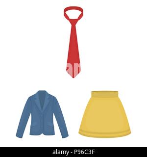 Verschiedene Arten von Kleidung cartoon Symbole im Set Sammlung für Design. Kleidung und Stil vektor Symbol lieferbar Abbildung. Stock Vektor