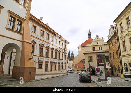 Seite der Toskana Hotel und Restaurant Ve Staré Radnici, Loretánská, Hradschin, Prag, Tschechien (Tschechische Republik), Europa Stockfoto