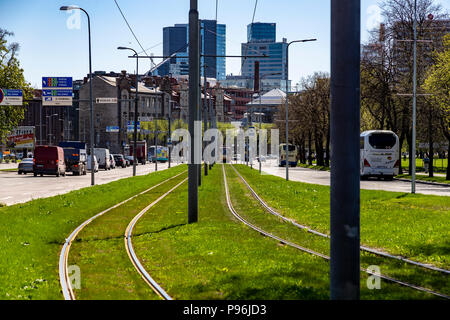 Straßenbahn in Tallin, Estland Stockfoto