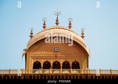 Teilansicht eines Sri Ranganatha Tempels, Vrindavan, Mathura, Uttar Pradesh, Indien Stockfoto