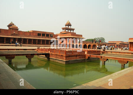 Anup Talao & Umgebung, ein UNESCO-Weltkulturerbe in Fatehpur Sikri, Uttar Pradesh, Indien Stockfoto