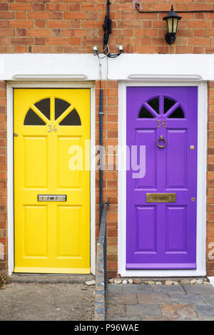 Bunten Haustüren. Stockfoto