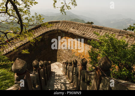 Die Treppen der Klöster der Wudang Berge Stockfoto