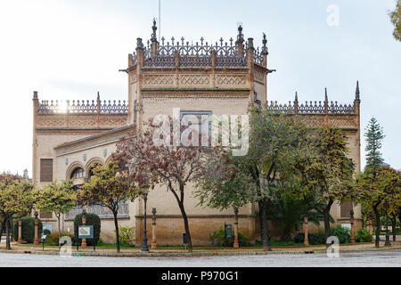 Royal Pavilion (pabellon Real) in der Plaza America der Parque de Maria Luisa. Sevilla, Spanien Stockfoto